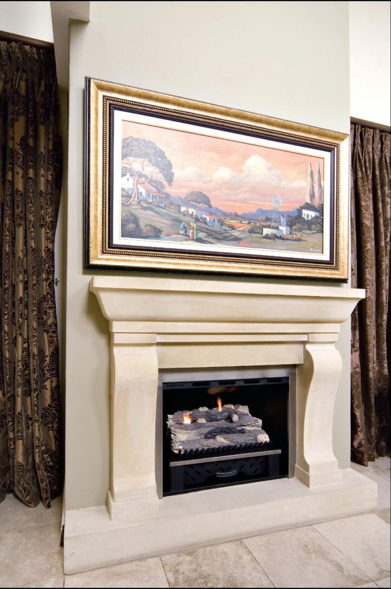 This luxurious fireplace (012 666 93790)was supplied and expertly installed by Multibraai-Novent. It has a mild steel convection box with a stainless steel face and a log grate. Made from mild steel, stainless steel or a combination of materials, this model isalso available with coal or pebble grates. It operates on LP or piped gas.