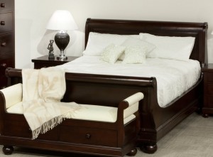 Mahogany sleigh bed