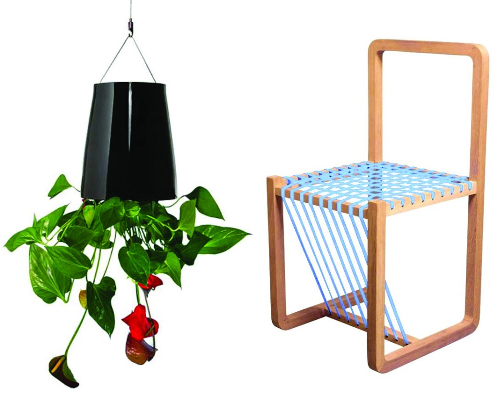 Sky Blue Layer Chair (R2 595) and Boskke Mini Sky Planter. Available from Smacs.co.za