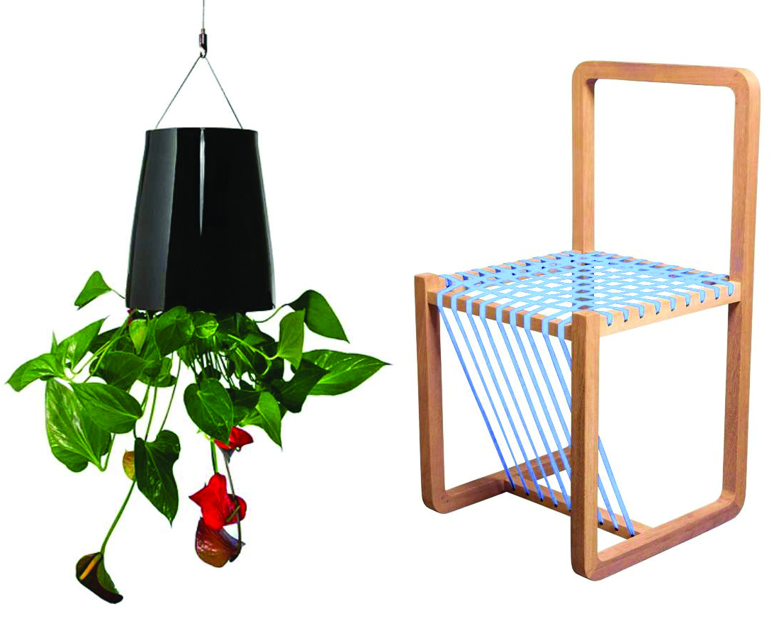 Sky Blue Layer Chair (R2 595) and Boskke Mini Sky Planter. Available at Smacs.co.za