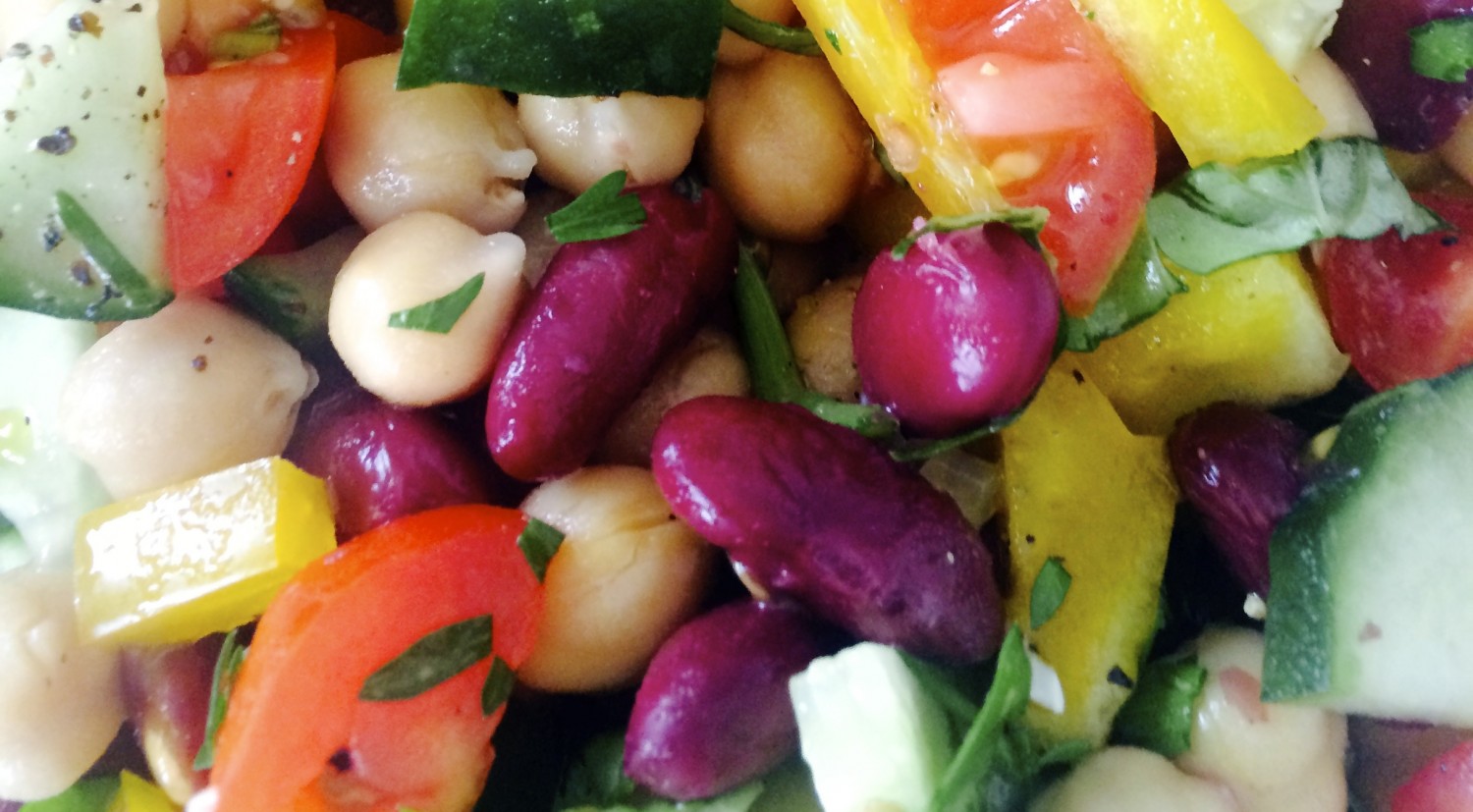 Bean and herb summer salad