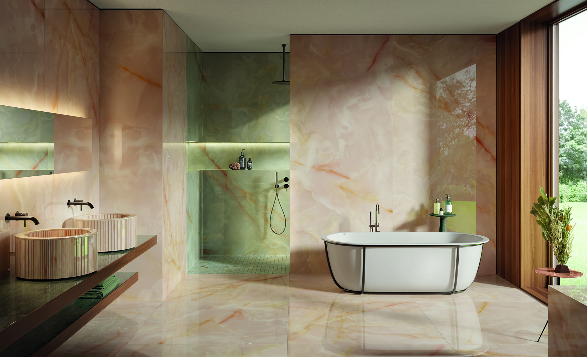 Curated visual reference: Gallery Detail: Bathroom Flooring And Wall Finishes