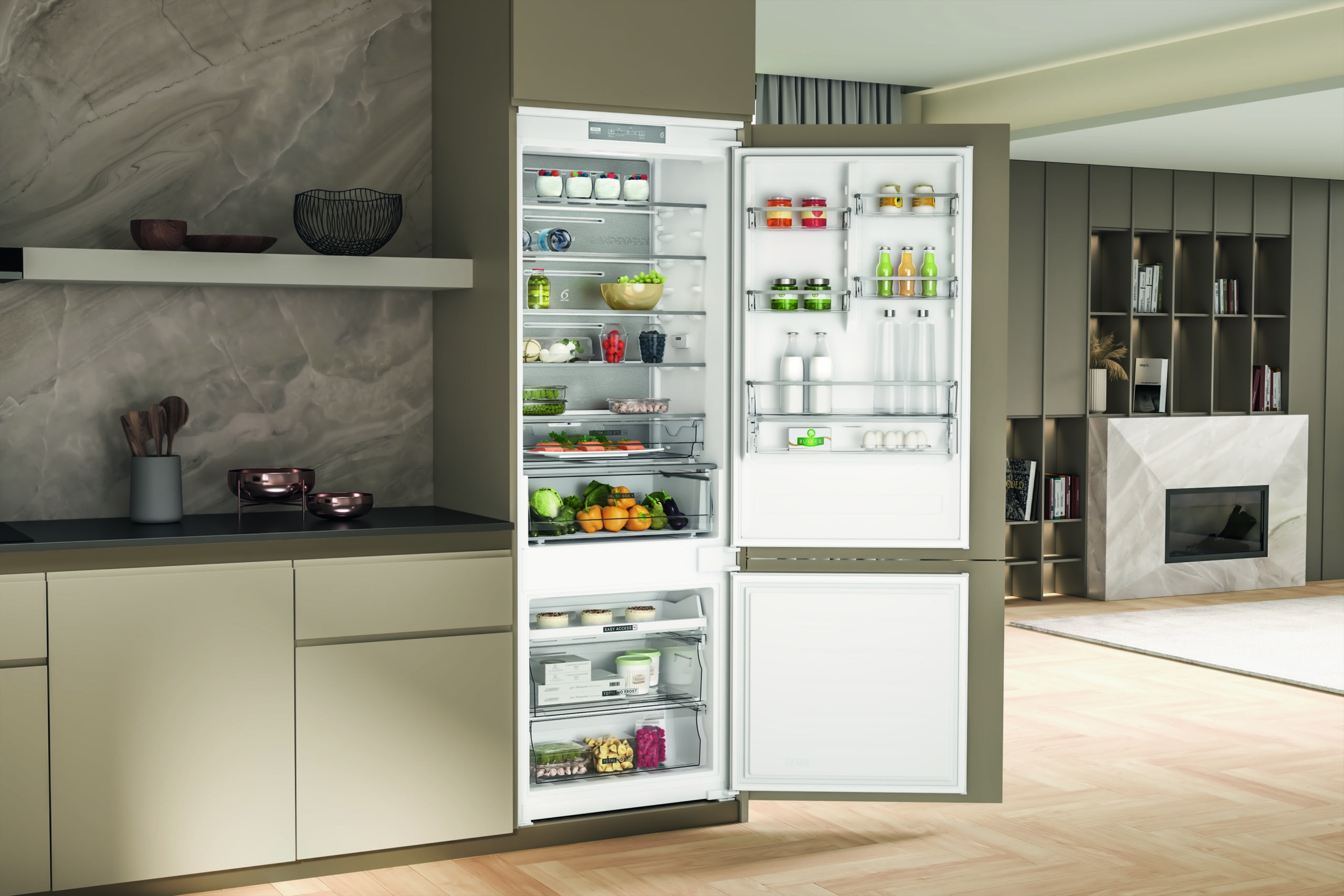 Introducing Whirlpool's new integrated 394L fridge-freezer with
